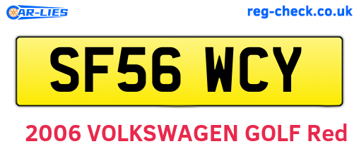 SF56WCY are the vehicle registration plates.