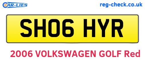SH06HYR are the vehicle registration plates.