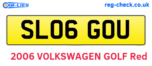SL06GOU are the vehicle registration plates.