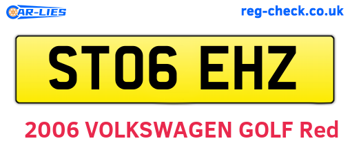 ST06EHZ are the vehicle registration plates.