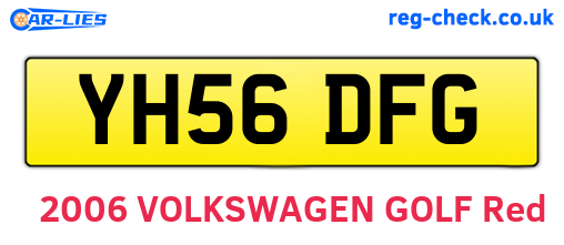 YH56DFG are the vehicle registration plates.