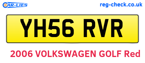 YH56RVR are the vehicle registration plates.