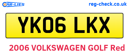 YK06LKX are the vehicle registration plates.