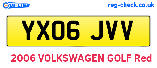 YX06JVV are the vehicle registration plates.
