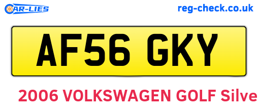 AF56GKY are the vehicle registration plates.