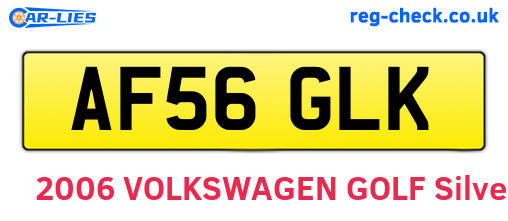 AF56GLK are the vehicle registration plates.