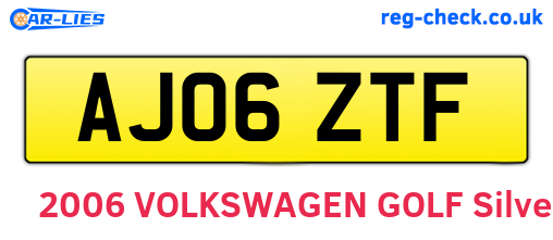 AJ06ZTF are the vehicle registration plates.