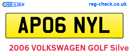 AP06NYL are the vehicle registration plates.
