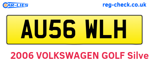 AU56WLH are the vehicle registration plates.