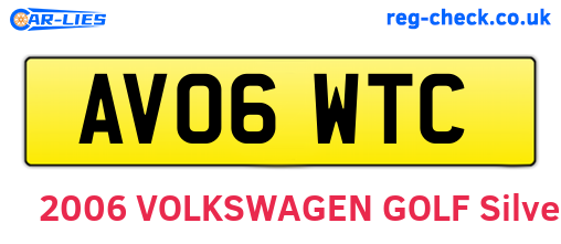 AV06WTC are the vehicle registration plates.
