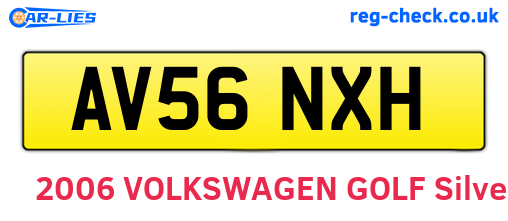 AV56NXH are the vehicle registration plates.