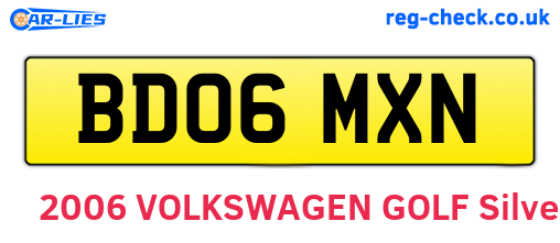 BD06MXN are the vehicle registration plates.