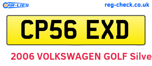 CP56EXD are the vehicle registration plates.