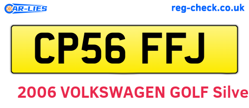 CP56FFJ are the vehicle registration plates.