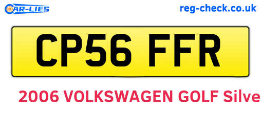 CP56FFR are the vehicle registration plates.