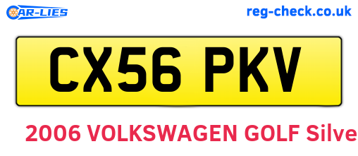 CX56PKV are the vehicle registration plates.