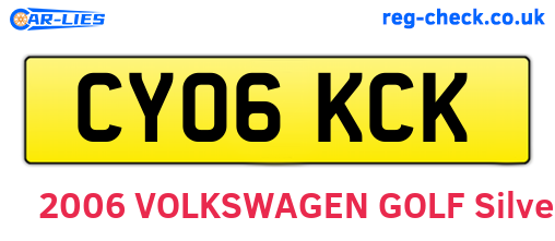 CY06KCK are the vehicle registration plates.