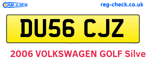 DU56CJZ are the vehicle registration plates.