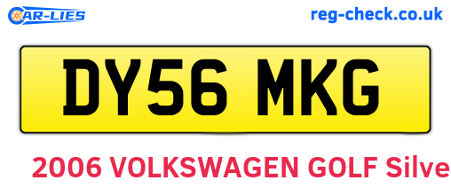 DY56MKG are the vehicle registration plates.