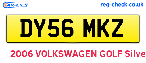 DY56MKZ are the vehicle registration plates.