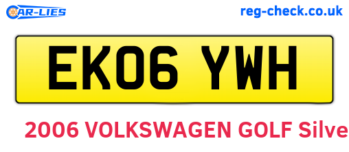 EK06YWH are the vehicle registration plates.