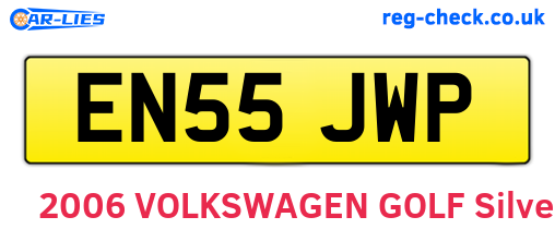 EN55JWP are the vehicle registration plates.