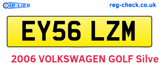 EY56LZM are the vehicle registration plates.