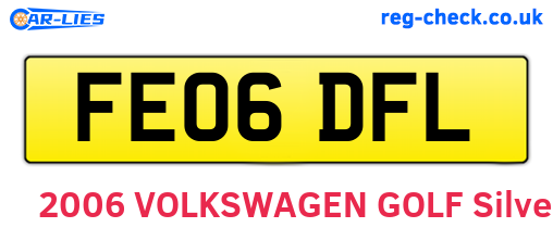 FE06DFL are the vehicle registration plates.