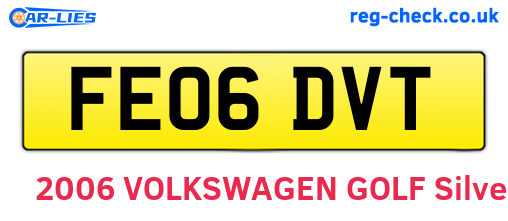 FE06DVT are the vehicle registration plates.