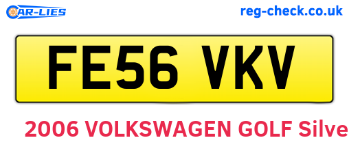 FE56VKV are the vehicle registration plates.