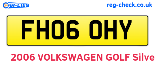 FH06OHY are the vehicle registration plates.