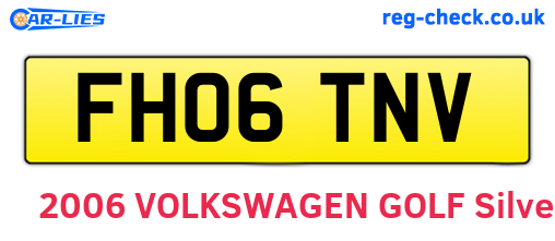 FH06TNV are the vehicle registration plates.