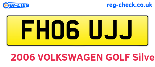 FH06UJJ are the vehicle registration plates.
