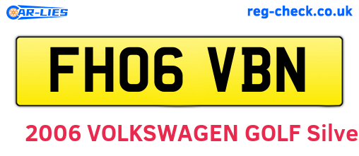 FH06VBN are the vehicle registration plates.