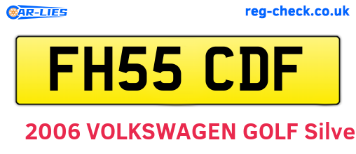 FH55CDF are the vehicle registration plates.