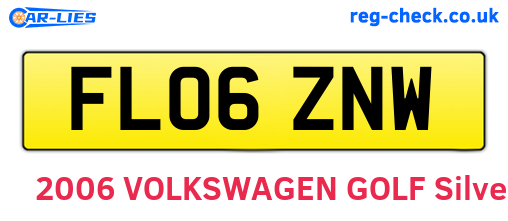 FL06ZNW are the vehicle registration plates.