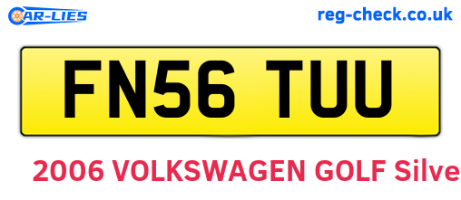 FN56TUU are the vehicle registration plates.