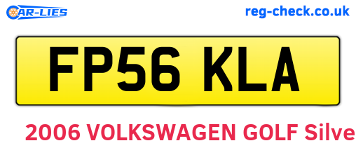 FP56KLA are the vehicle registration plates.
