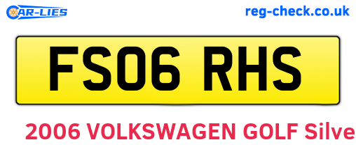 FS06RHS are the vehicle registration plates.