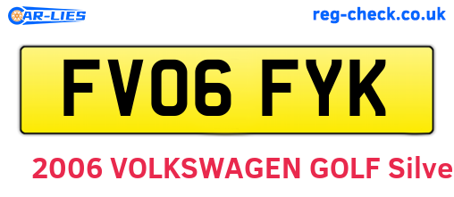 FV06FYK are the vehicle registration plates.