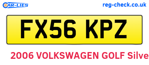 FX56KPZ are the vehicle registration plates.