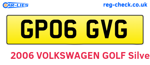 GP06GVG are the vehicle registration plates.