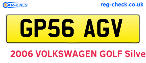 GP56AGV are the vehicle registration plates.