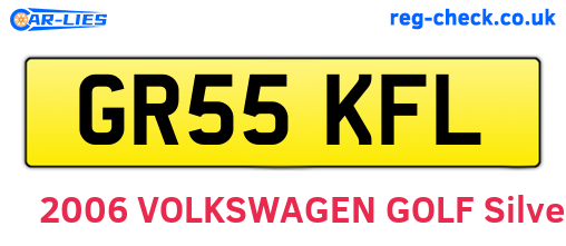 GR55KFL are the vehicle registration plates.