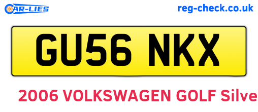 GU56NKX are the vehicle registration plates.
