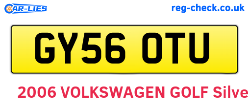 GY56OTU are the vehicle registration plates.