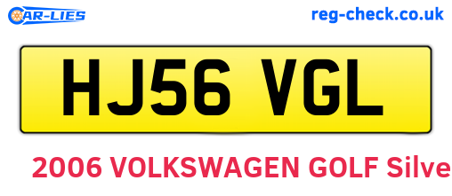 HJ56VGL are the vehicle registration plates.