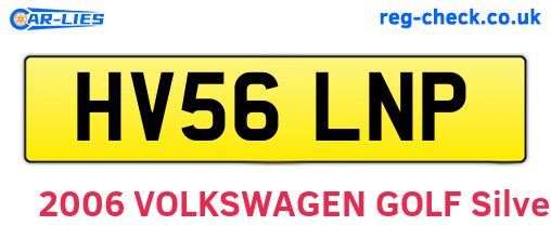 HV56LNP are the vehicle registration plates.