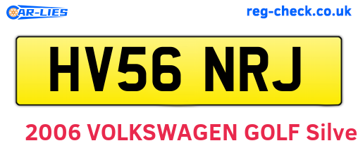 HV56NRJ are the vehicle registration plates.