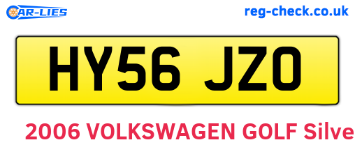 HY56JZO are the vehicle registration plates.
